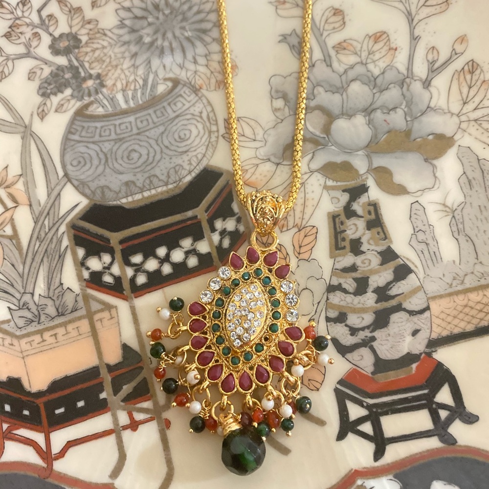 Gorgeous Ruby Statement Necklace - image 2